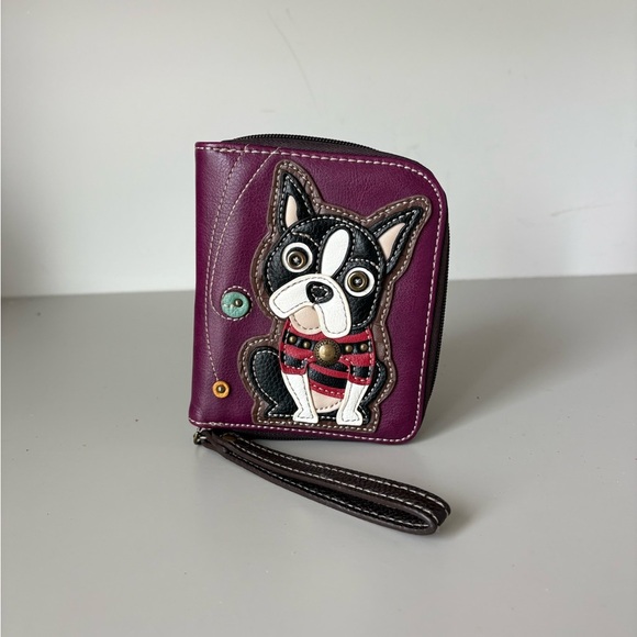 CHALA Zip Around Wallet Wristlet Boston Terrier - Picture 6 of 6